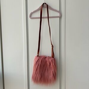 Il Gufo Girls Fur Borsetta Handbag. Pink. NEW